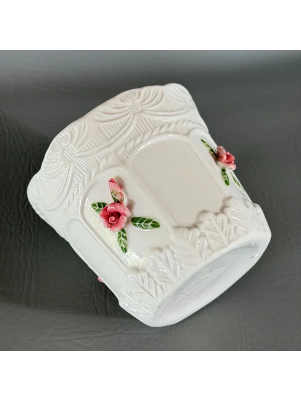 Vintage Bloom Rite Ceramic Rose Planter Cachepot Victorian Shabby Chic 5